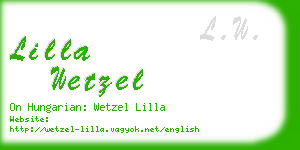 lilla wetzel business card